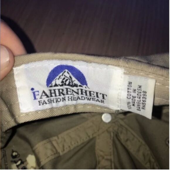 Fahrenheit Alpine Golf Tan & Navy Blue Baseball Hat - Picture 7 of 7